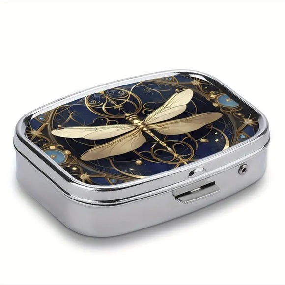 Portable Mirrored Medicine Case for Pockets & Purses NEW - Picture 13 of 15